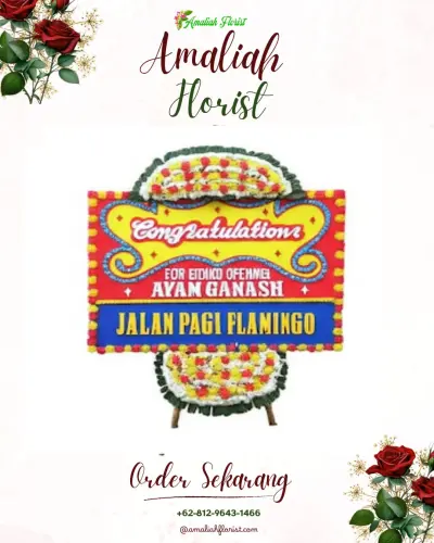 Bunga Papan Congratulation di Kereng Bangkirai